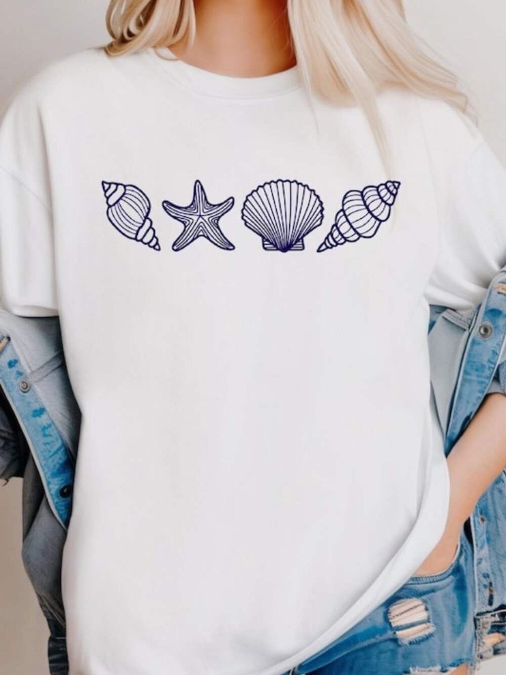 SeaShell Shirt, Beach T-Shirt, Summer Shirt, Aesthetic Shirt